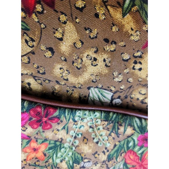 Avon Jungle Oasis Charming Tote & Matching Pouch Set-Leopards Tropical Print - Picture 8 of 16